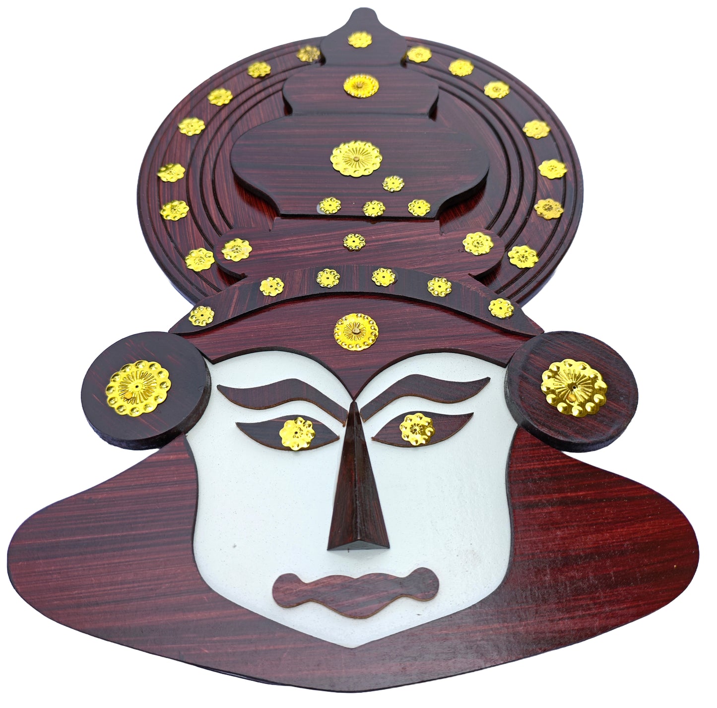 Wooden Kathakali Head – 18 inches height | Wall Hanging for Home Decor & Gifting