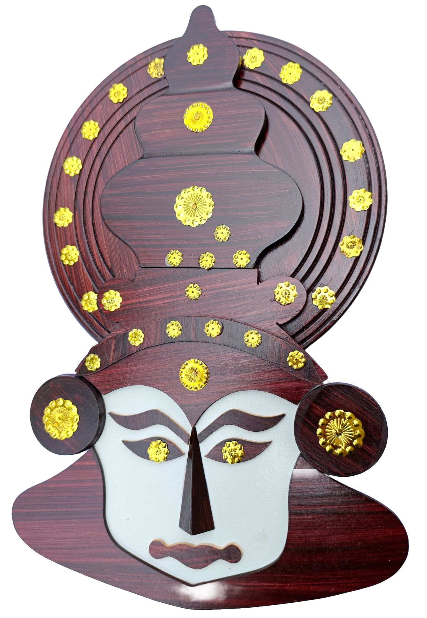 Wooden Kathakali Head – 14 inches height | Wall Hanging for Home Decor & Gifting