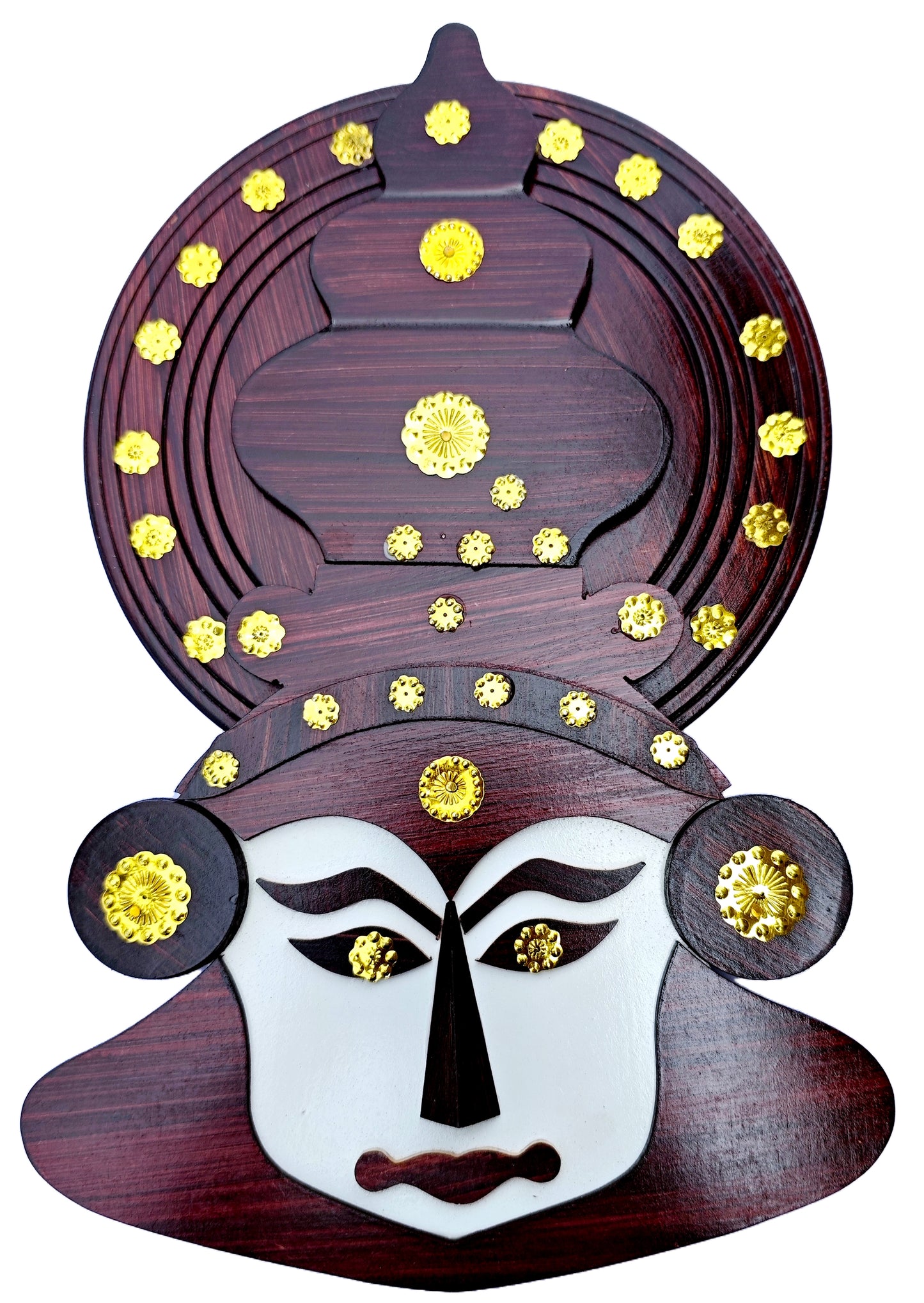 Wooden Kathakali Head – 14 inches height | Wall Hanging for Home Decor & Gifting