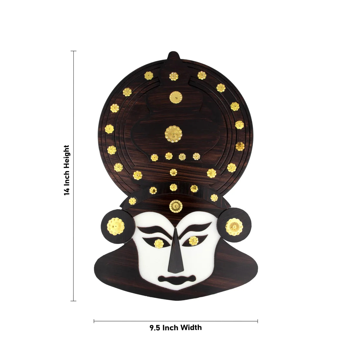 Kathakali Wall Hanging – 14 Inches | Handcrafted Wooden Décor for Home & Gifting