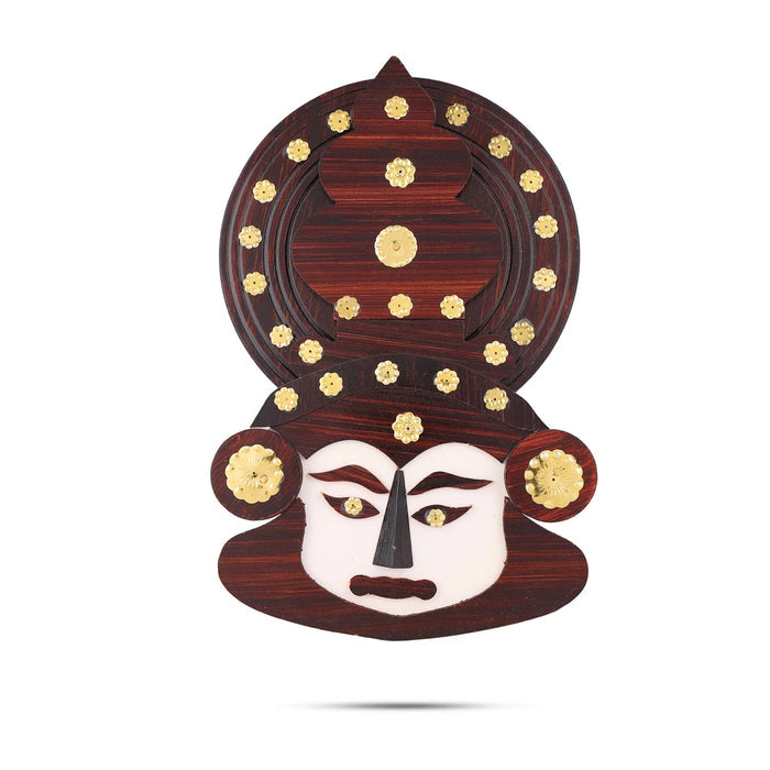 Wooden Kathakali Head – 12 Inches | Wall Hanging for Home Decor & Gifting